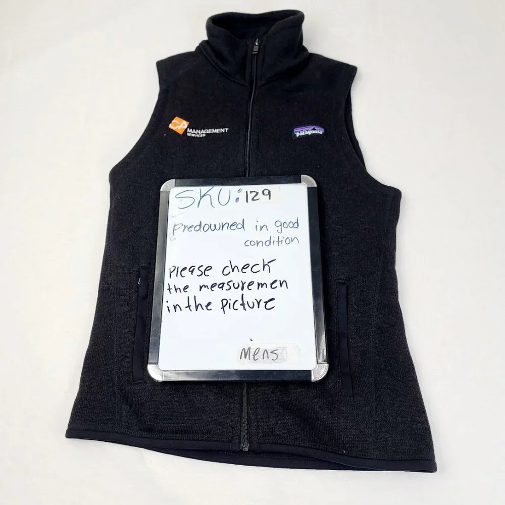 Patagonia Men's Black Better Sweater Sleeveless Insulated Fleece Vest Size XS‎